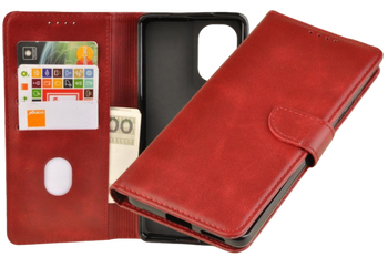 Etui portfel Wallet do Motorola Moto G85 5G czerwony